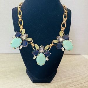 J. Crew Turquoise Blue & Green Statement Necklace